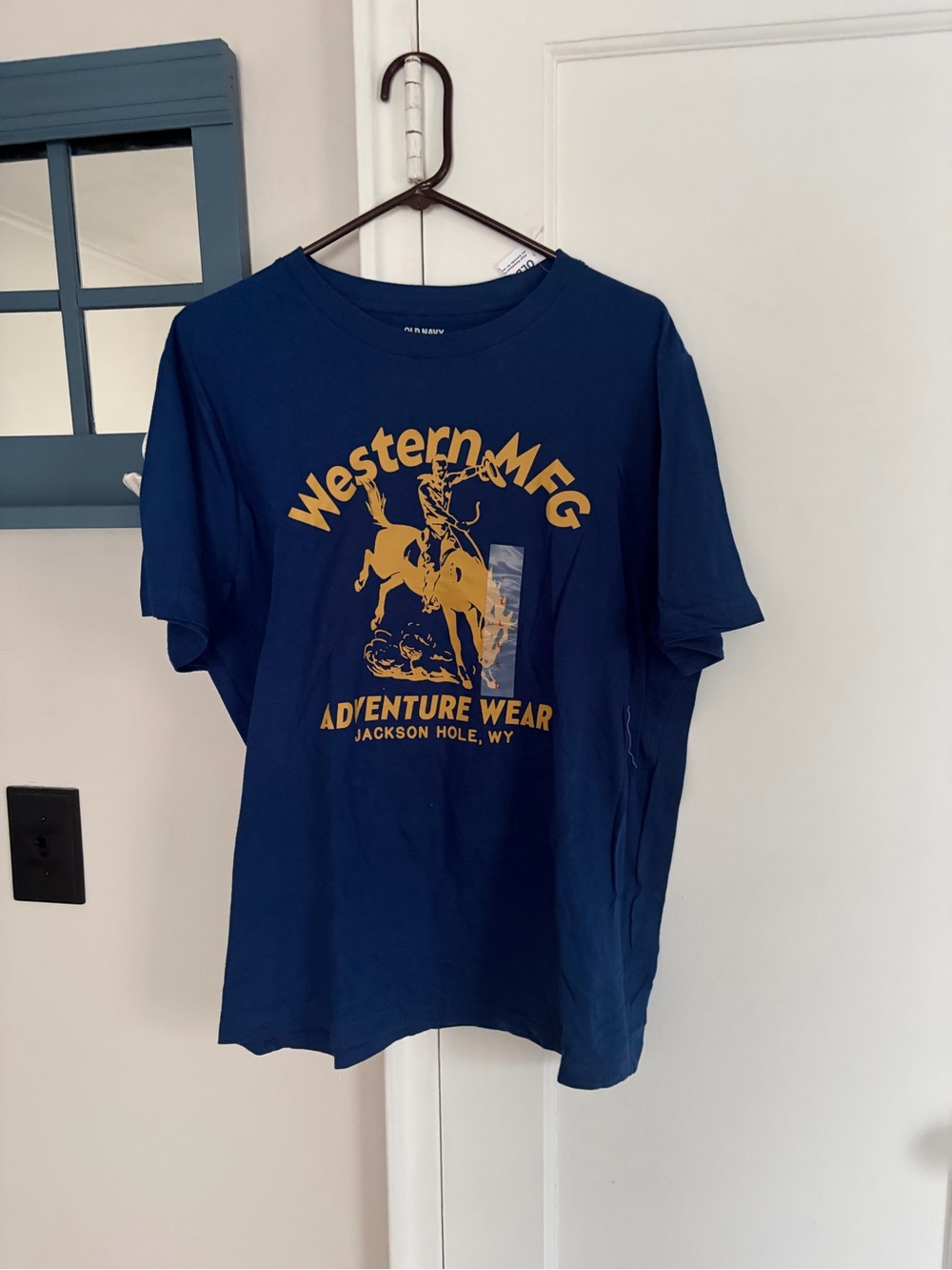 Old Navy Navy Blue Short-Sleeve Tee with Gold Graphic